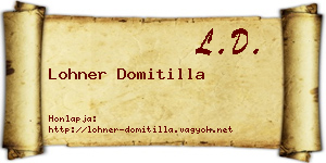 Lohner Domitilla névjegykártya